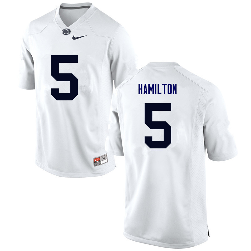 NCAA Nike Men's Penn State Nittany Lions DaeSean Hamilton #5 College Football Authentic White Stitched Jersey QYR2198TQ